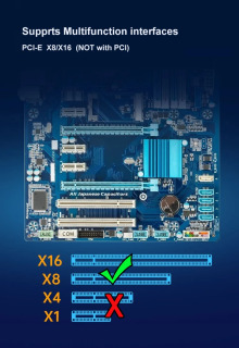 Сетевой адаптер Ethernet 10 ГБ, чип Intel 82599EN, X520-DA1 1xSPF + порт PCI-E x8,x16, плата NIC, поддержка Windows Server/7/8/10/настольный