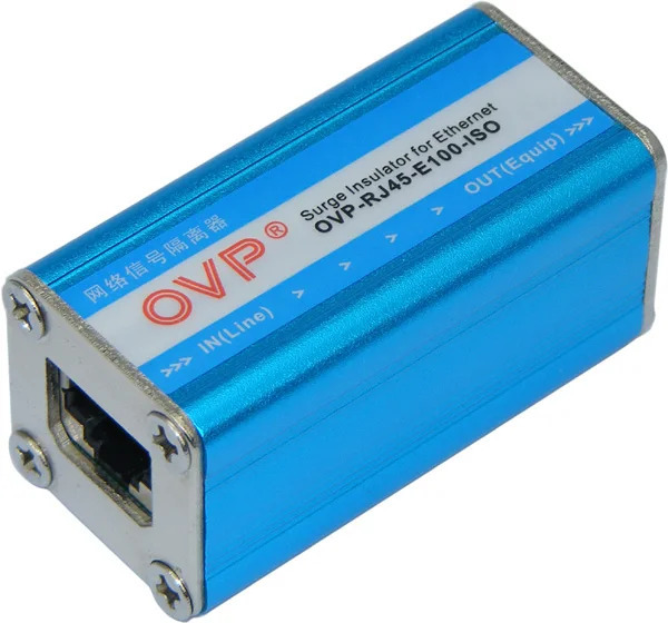Модуль блока контроля сети 100M Гигабитный сетевой изолятор сигнала OVP-RJ45-E100-ISO