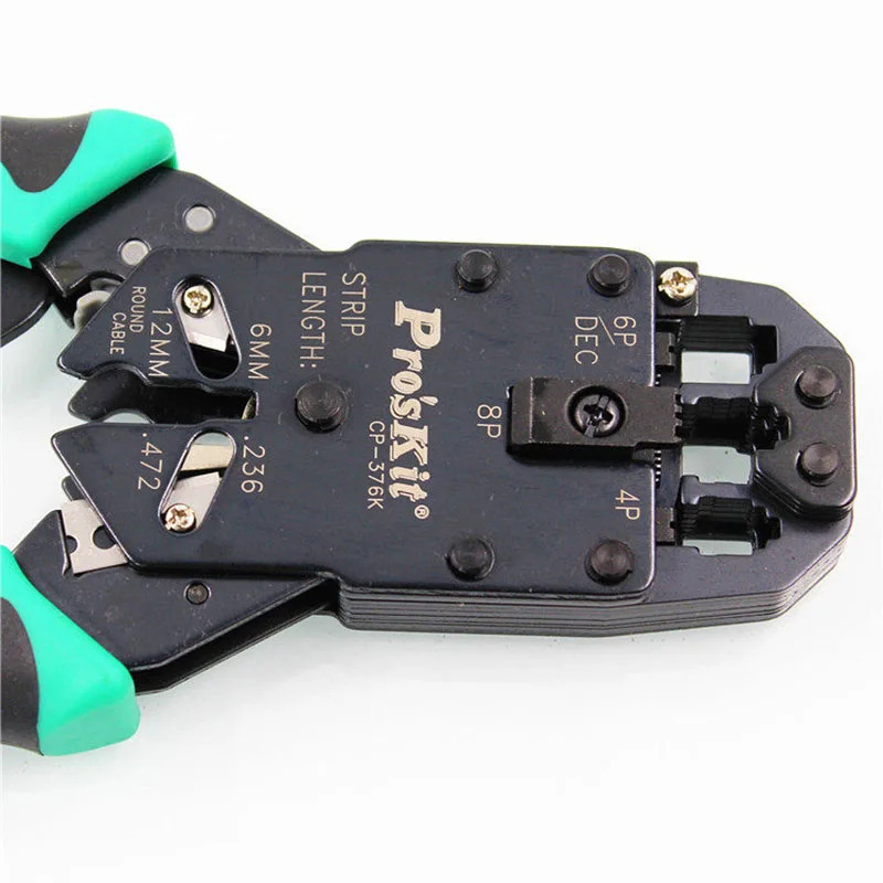 Tarmoqni siqish vositasi CP-376K 4-6-8P uch portli ratchet siqish pensesi Professional tarmoqni oʻrnatish uchun aniq va bardoshli