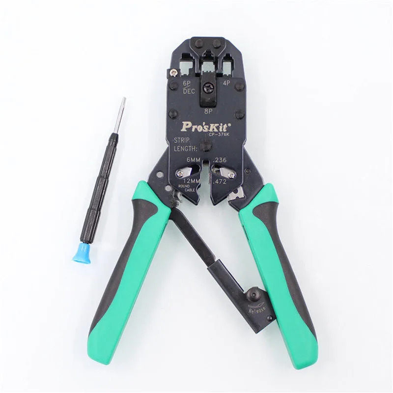 Tarmoqni siqish vositasi CP-376K 4-6-8P uch portli ratchet siqish pensesi Professional tarmoqni oʻrnatish uchun aniq va bardoshli