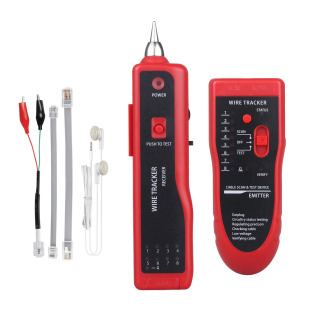 RJ45 RJ11 tarmoq kabeli sinov qurilmasi Simli Ethernet Tracer masofaviy toner LAN asboblar toʻplami CAT5 CAT6 Tracker telefon liniyasini topuvchi Красный