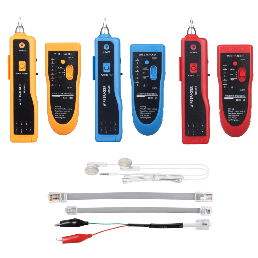 Тестер сетевого кабеля RJ45 RJ11, проводной Ethernet Tracer, удаленный тонер, набор инструментов для локальной сети CAT5 CAT6, трекер, поиск телефонной линии