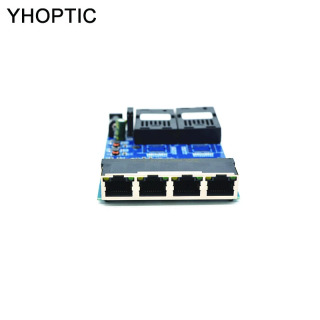 Гигабитный Ethernet-коммутатор с 2 оптоволоконными портами и 4 портами RJ45, плата медиаконвертера PCBA, гигабитный Ethernet-коммутатор, одномодовый, симплексный