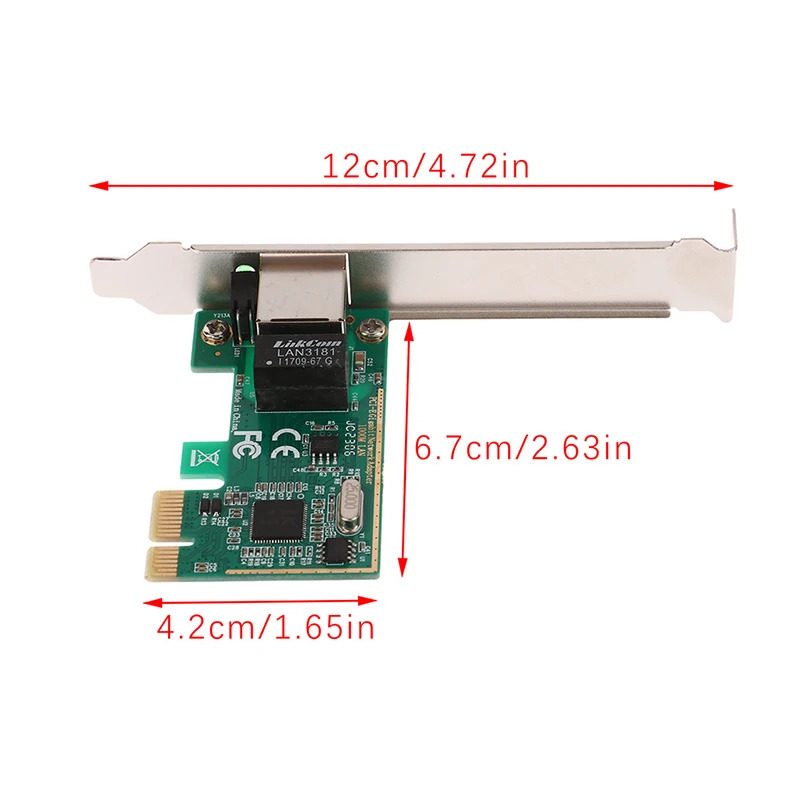 Сетевая карта 1000 Мбит/с Gigabit Ethernet PCI Express PCI-E, 10/100/1000 м, стандартный адаптер RJ45 LAN, конвертер, сетевой контроллер