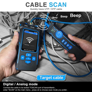 NOYAFA NF-8508 Тестер сетевого кабеля PoE Checker ремень Измеритель оптической мощности ЖК-дисплей Измерение длины Устройство отслеживания кабеля Wiremap