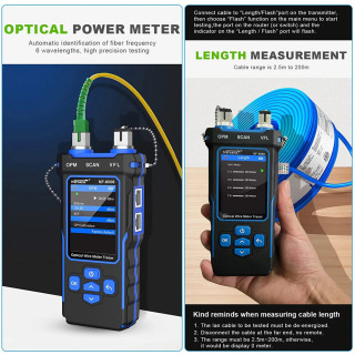 NOYAFA NF-8508 Тестер сетевого кабеля PoE Checker ремень Измеритель оптической мощности ЖК-дисплей Измерение длины Устройство отслеживания кабеля Wiremap