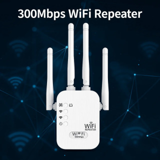 Усилитель Wi-Fi сигнала 300 Мбит/с, 2,4 ГГц, беспроводной, 802.11n, EU, для домашнего использования