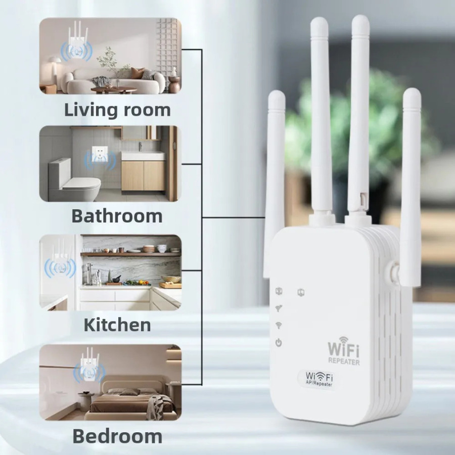 Усилитель Wi-Fi сигнала 300 Мбит/с, 2,4 ГГц, беспроводной, 802.11n, EU, для домашнего использования