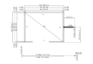 Asl sanoat kompyuteri 15 dyuymli 4 simli sensorli boshqaruv paneli toʻrt simli rezistiv sensorli panel 322 * 247