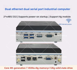 Mini sanoat kompyuteri - toʻrt yadroli N100/J1900/J6412, 12-avlod I3/i5/i7, ikkita LAN/seriyali RS485, toʻliq yopiq fansiz oʻrnatilgan host слива