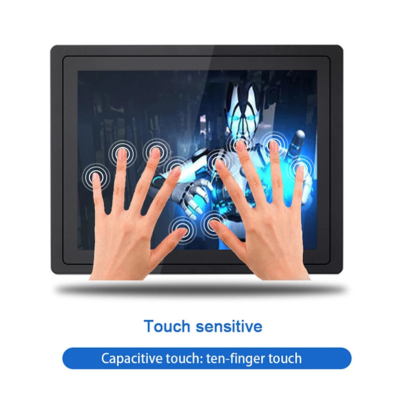 6-avlod Core i3/i5/i7 protsessorli 19 dyuymli sigʻimli sensorli sanoat kompyuter, IP65 reytingi, RS232 Com va Windows 10 bilan oʻrnatilgan all-in-one kompyuter