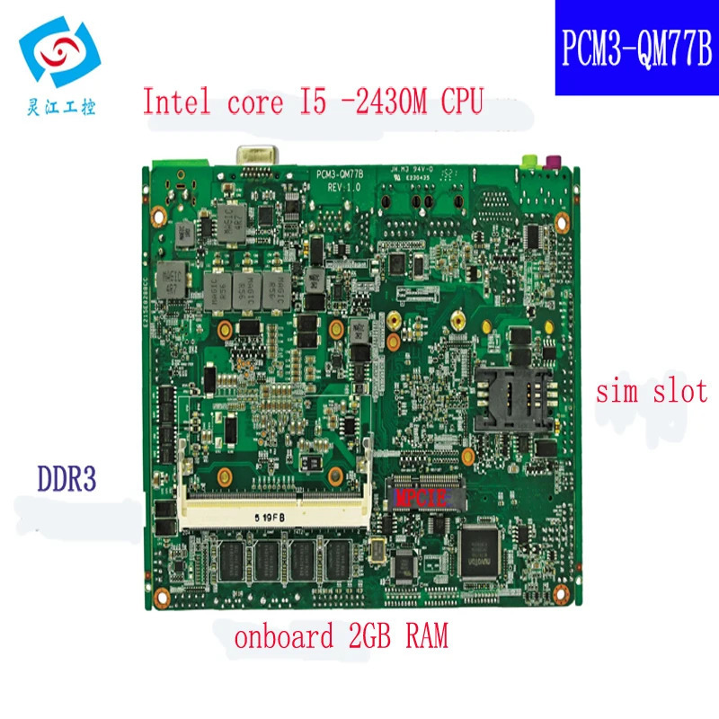 Материнская плата процессора Intel Core I5-2520M 2 LAN Промышленная мини-материнская плата 6xCOM 6xUSB GPIO