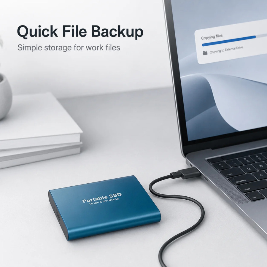 Внешний портативный SSD-накопитель Type-C для домашнего офиса и ПК