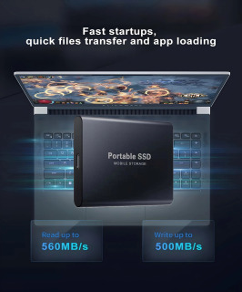 【Brand+】Новый внешний SSD 2026 года, 1 ТБ/2 ТБ/4 ТБ, прочный портативный накопитель, высокоскоростной оригинальный твердотельный диск для ПК/ноутбука/телефона/Mac