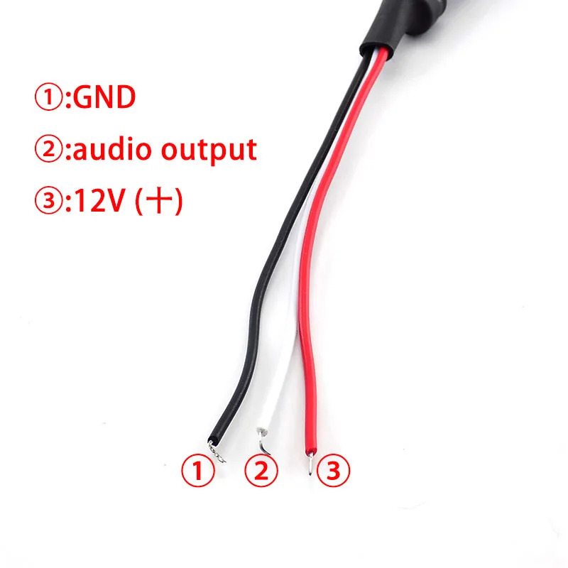 Ovoz monitori Audio mini mikro audio yozib olish qurilmasi DC quvvat kabeli CCTV kamera mikrofoni CCTV kuzatuvi xavfsizligi