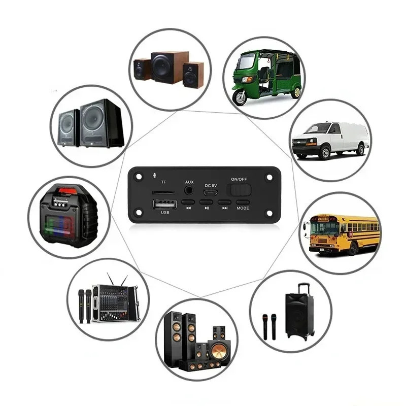 5 В Bluetooth MP3/WMA/WAV плата декодера аудио модуль 2*3 Вт усилитель беспроводной USB SD TF радио AUX FM MP3-плеер модуль