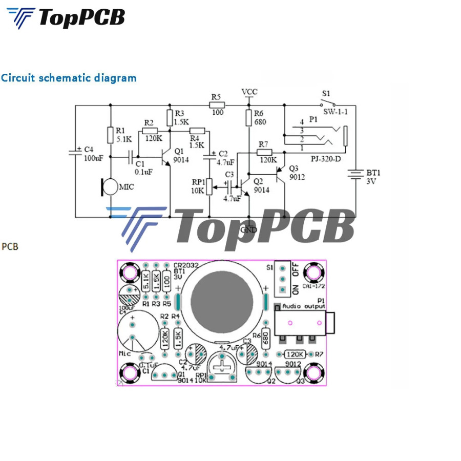 Слуховой аппарат DIY Kit Audiphone Audio Amplifier Board Школьная лаборатория Lap Education Training Упражнения Электроника DIY Модуль
