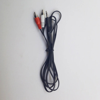 1m 3,5 mm Aux-jak 2 RCA audio-video kabeli Stereo Y-splitter kabeli AV-adapter 2RCA simli sim uchun kompyuter DVD TV VCR dinamiklari Kamera