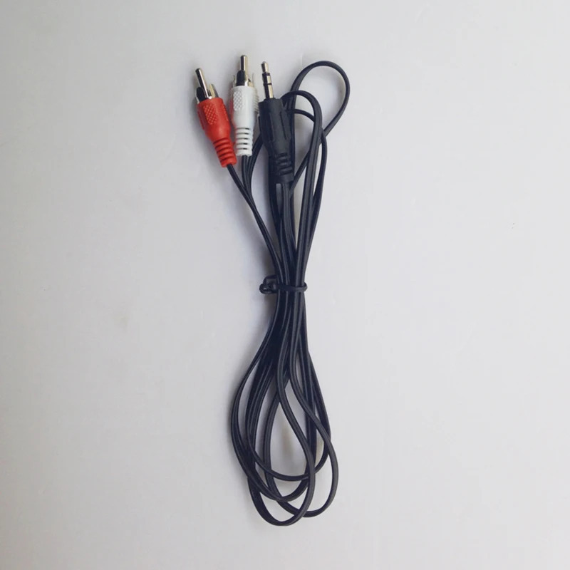 1m 3,5 mm Aux-jak 2 RCA audio-video kabeli Stereo Y-splitter kabeli AV-adapter 2RCA simli sim uchun kompyuter DVD TV VCR dinamiklari Kamera