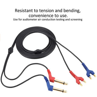 Audiometr, audiometrik eshitish vositasi, naushnik kabeli, havo oʻtkazgichlari, audio kabel