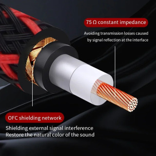 YYAUDIO 4N OFC 75 Ом Hi-Fi цифровой коаксиальный аудио-видео кабель RCA Hi-end RCA-RCA мужской сабвуфер аудиокабель 1 м 2 м 3 м 5 м 8 м 10 м