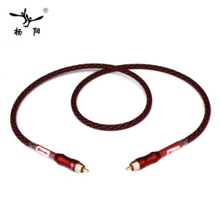 YYAUDIO 4N OFC 75 Ом Hi-Fi цифровой коаксиальный аудио-видео кабель RCA Hi-end RCA-RCA мужской сабвуфер аудиокабель 1 м 2 м 3 м 5 м 8 м 10 м Красный 5м