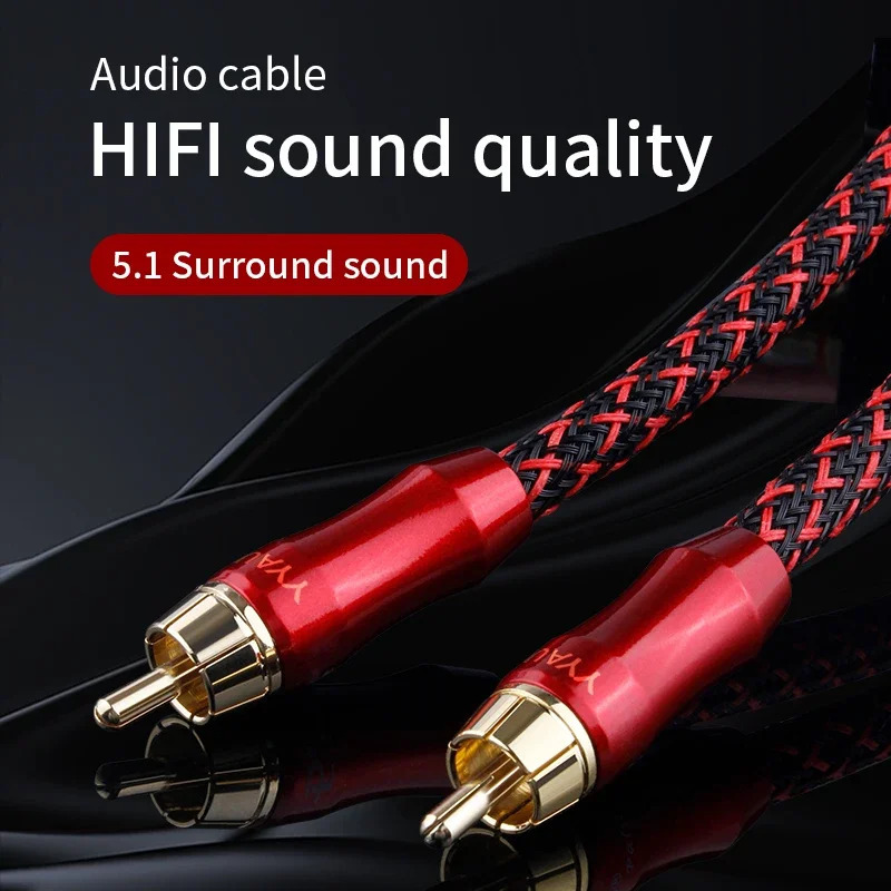 YYAUDIO 4N OFC 75 Ом Hi-Fi цифровой коаксиальный аудио-видео кабель RCA Hi-end RCA-RCA мужской сабвуфер аудиокабель 1 м 2 м 3 м 5 м 8 м 10 м