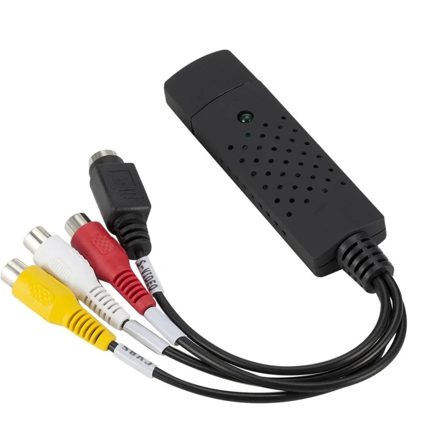 USB 2.0 RCA kompozit S-video audio video yozib olish kartasi DVD VCR Win 7/8/10 kompyuter noutbuki USB audio video adapteri yuqori sifatli