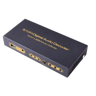 Цифровой аудиоконвертер 5.1, цифро-аналоговый декодер, USB-мультимедийный плеер, коаксиальный аудиоприемник SPDIF с поддержкой AC3, DTS, LPCM