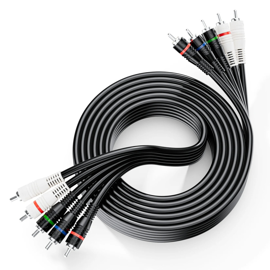 Компонентный видео/аудио кабель 5-RCA со аудио-шнуром RGB Ypbpr до 1080I, 6 футов, 1,8 м для DVD STB TV Box HDTV