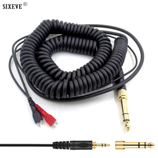 Sennheiser HD25 HD545 HD565 HD535 HD580 HD600 HD650 HD660S uchun audio kabel 3,5 mm 6,5 mm ikki tomonlama eshitish vositasi adapteri bahor simi