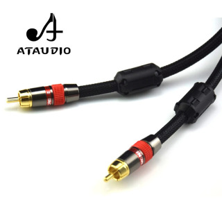 ATAUDIO 4N OFC 75 Ohm Hi-Fi Raqamli Koaksial Audio Video Kabel RCA Hi-end RCA dan RCA Erkak Subwoofer Audio Kabel 1m 2m