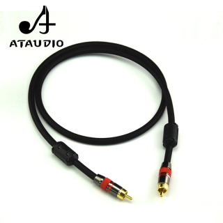 ATAUDIO 4N OFC 75 Ohm Hi-Fi Raqamli Koaksial Audio Video Kabel RCA Hi-end RCA dan RCA Erkak Subwoofer Audio Kabel 1m 2m