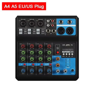 LEEDOAR HD A4 A5 Soundcard Микшер-консоль Профессиональный аудио 4 5-канальный звуковой микшер для прямой трансляции DJ Аудиооборудование