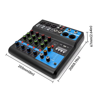 LEEDOAR HD A4 A5 Soundcard Микшер-консоль Профессиональный аудио 4 5-канальный звуковой микшер для прямой трансляции DJ Аудиооборудование