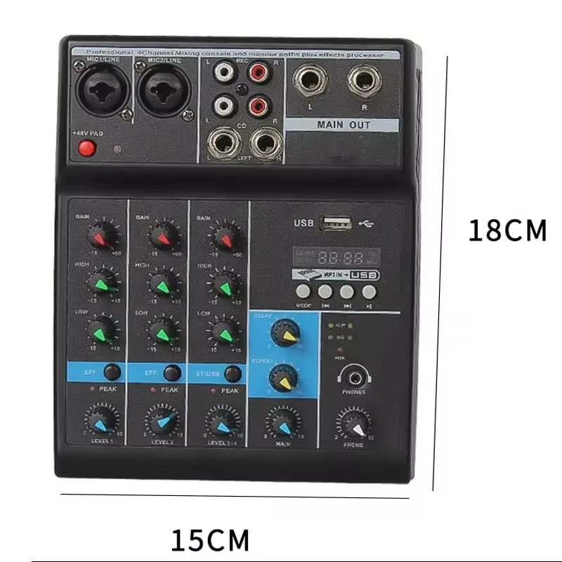 LEEDOAR HD A4 A5 Soundcard Микшер-консоль Профессиональный аудио 4 5-канальный звуковой микшер для прямой трансляции DJ Аудиооборудование