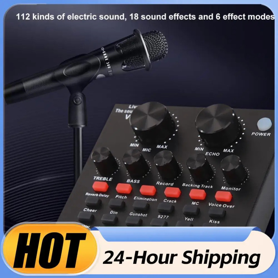 Elektr gitara studiyasi uchun monitorli USB naushnikli professional audio ovoz kartasi real vaqtda effektlarni yozib olish uchun audio mikser