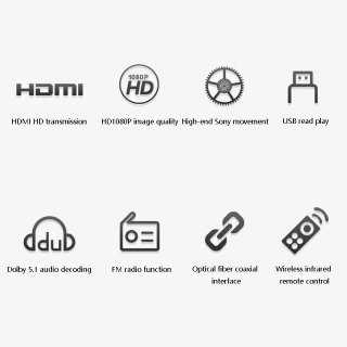 Audiofil CD/DVD pleerHIFI Audio Video pleerHDMI 1080P Dolby 5.1 kanalli chiqish USB tinglash FM RadioCD pleer Optik koaksial