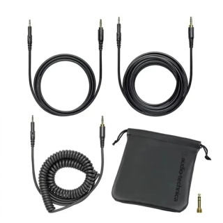 Professional studiya monitori naushniklari Audio-Technica ATH-M50x Hi-Fi simli ulanishi, katlanadigan dizayni va toʻliq oʻlchamli quloq yostiqchalari.