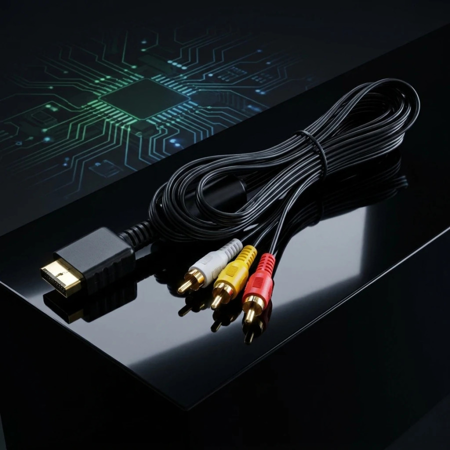 Кабель-адаптер RCA 3RCA AV (аудио-видео) 1,8 м для Sony PlayStation 2 PS2, PlayStation 3 PS3, ТВ, мультимедиа