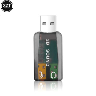 5.1 USB tovush kanali mustaqil ovoz kartasi ulagichi Stereo eshitish vositasi 3D tovush kartasi audio adapteri Yangi dinamik noutbuk interfeysi