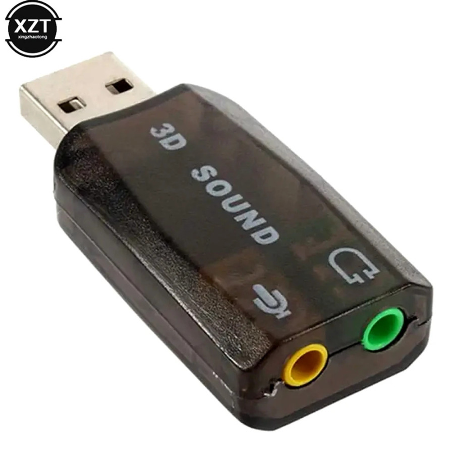 5.1 USB tovush kanali mustaqil ovoz kartasi ulagichi Stereo eshitish vositasi 3D tovush kartasi audio adapteri Yangi dinamik noutbuk interfeysi
