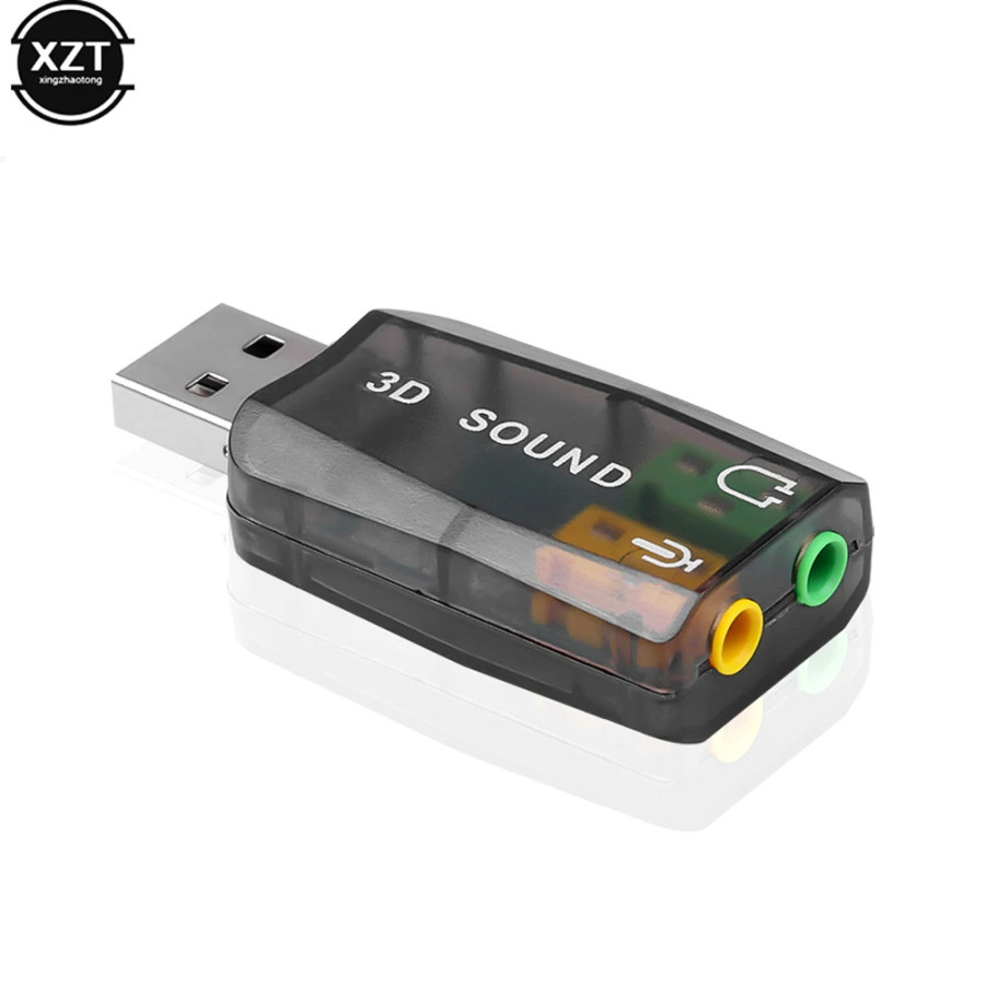 5.1 USB tovush kanali mustaqil ovoz kartasi ulagichi Stereo eshitish vositasi 3D tovush kartasi audio adapteri Yangi dinamik noutbuk interfeysi