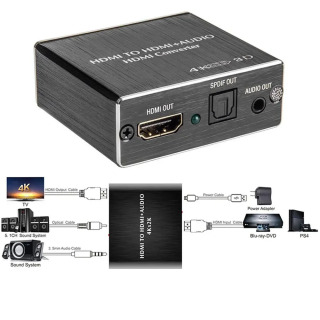 4K x 2K видео-аудио экстрактор HDMI-совместимый аудиоконвертер 3,5 мм SPDIF оптический TOSLINK стерео выход адаптер-сплиттер