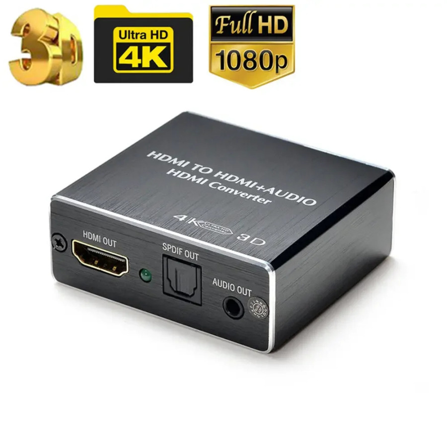 4K x 2K видео-аудио экстрактор HDMI-совместимый аудиоконвертер 3,5 мм SPDIF оптический TOSLINK стерео выход адаптер-сплиттер
