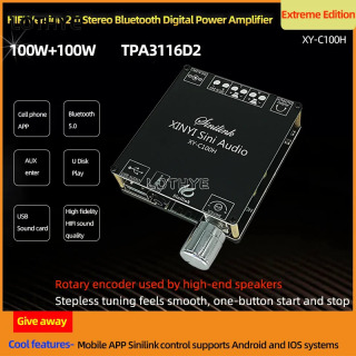 Bluetooth 5.0 Mini Cool Audio Raqamli quvvat kuchaytirgich platasi 20W*2 50W*2 100W*2 Stereo simsiz kuchaytirgich moduli AUX kiritish