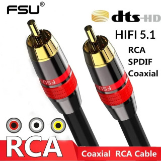 Коаксиальный цифровой аудиокабель RAC SPDIF RCA-кабель RCA Аудио-видео штекер для DVD-проектора ТВ Усилитель динамиков 0,5 м 1 м 2 м 3 м 5 м