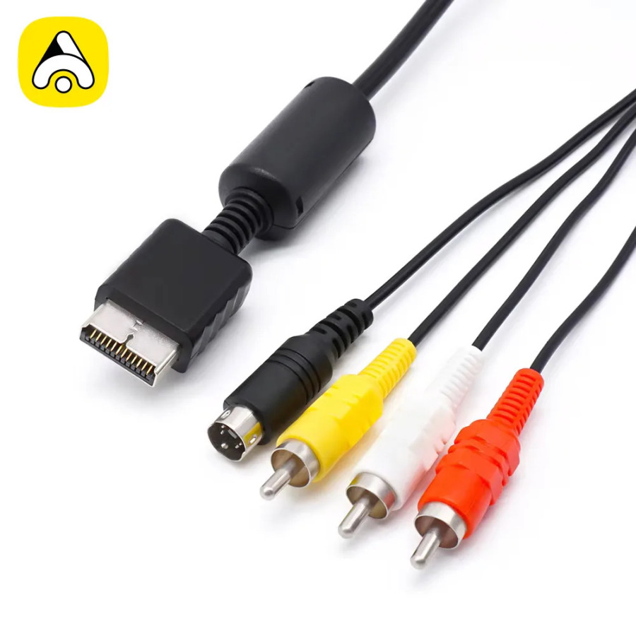 2-in-1 audio-video kabeli PS2 uchun 1,8 m S-Video AV Playstation 3 uchun S-Video kabeli PS2 uchun AV-RCA kompozit kabeli