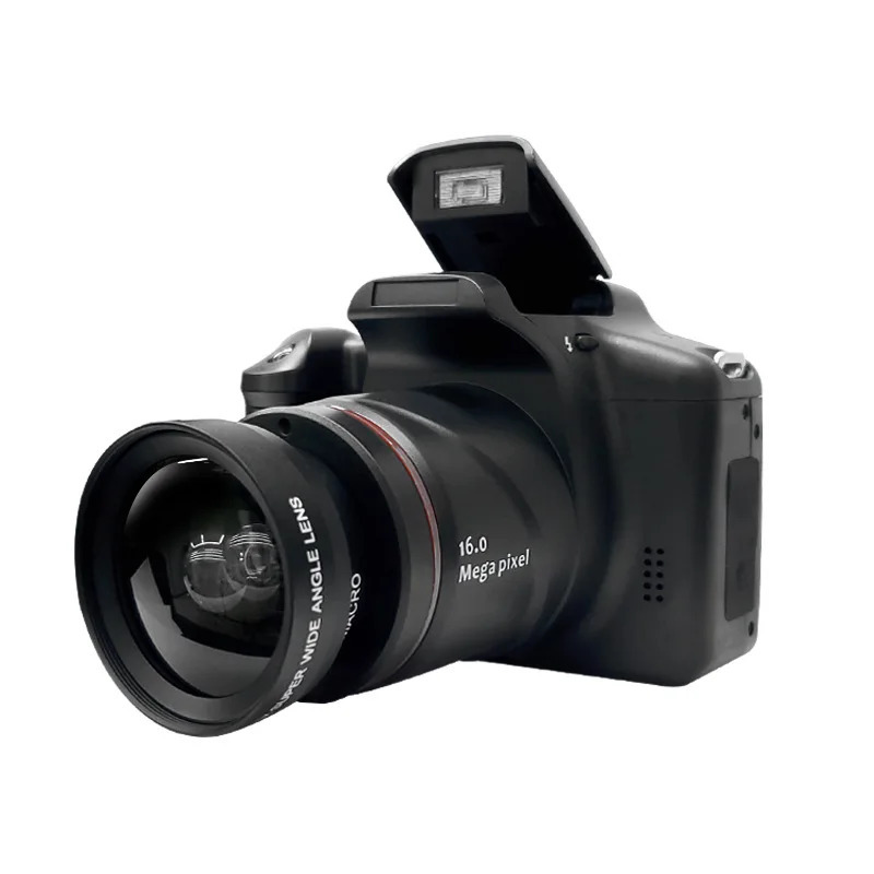 Keng burchakli telefoto linzali yangilangan raqamli Full HD1080P 16x raqamli masshtabli kamerali videokamera Vlogging yuqori aniqlikdagi