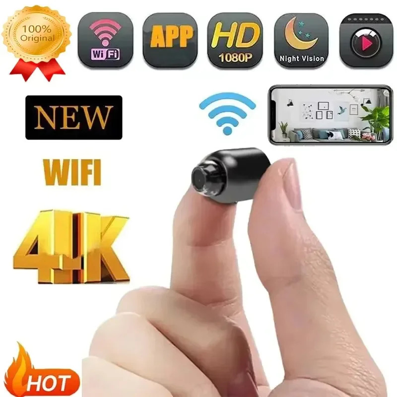 Mini Kamera 1080P Simsiz CCTV Kamera Tungi Koʻrish Harakat Sensor Mini Kamera Smart Uy YANGI
